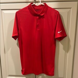 Nike Men's Red Polo Shirt - like new. Never worn.